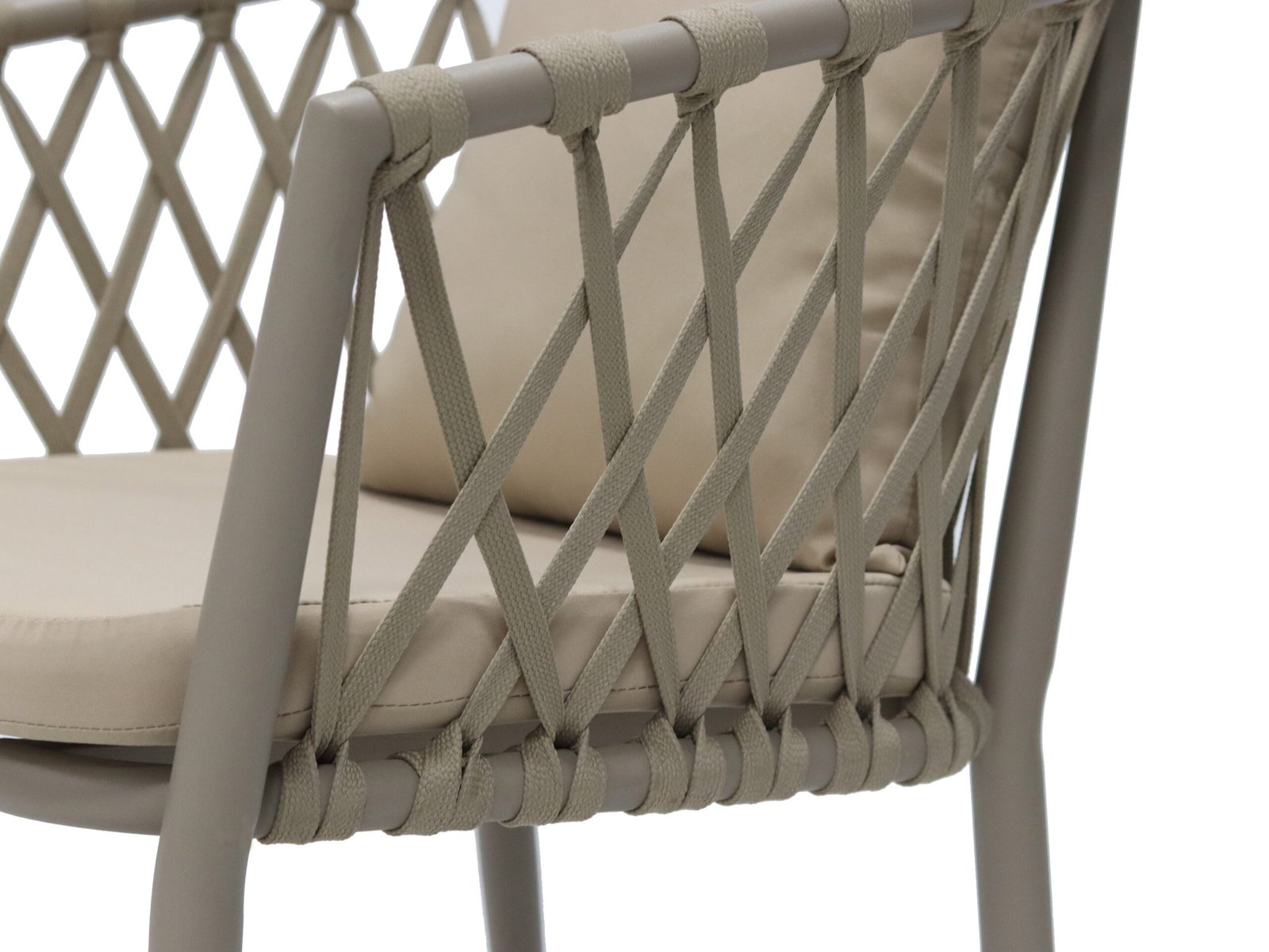 Échantillon de chaise avec tressage en corde pour le développement de produits OEM
