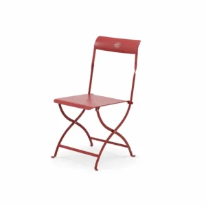 Chaise bistro pliante en métal coloré