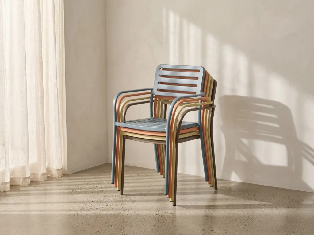 coloré, mobilier d'extérieur
