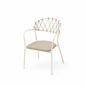 Isla Diamond Rope Metal Outdoor Dining Armchair