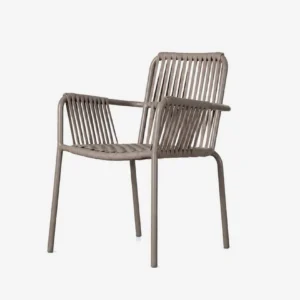 Selene Woven Rope Metal Outdoor Dining Armchair