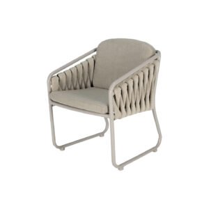Elara Woven Rope Metal Outdoor Armchair