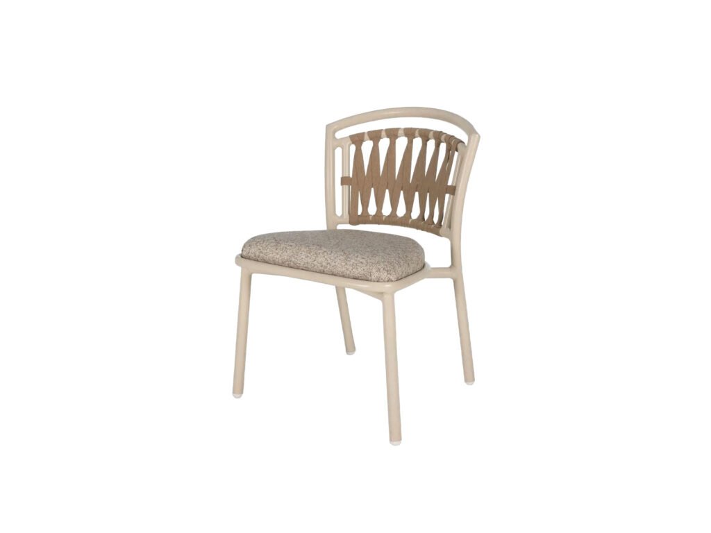 Aurelia Woven Back Metal Outdoor Dining Chair