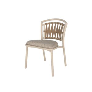 Aurelia Woven Back Metal Outdoor Dining Chair