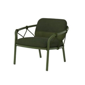 Olivea Cushioned Metal Outdoor Lounge Armchair