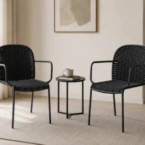Fauteuil d'extérieur en corde tressée Averra