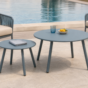 Luma Round Outdoor Metal Coffee Table Set