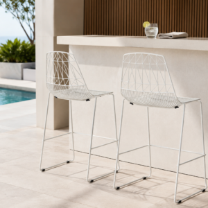 Tabouret de bar d'extérieur en métal GeoLine