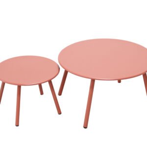 Luma Round Outdoor Metal Coffee Table Set