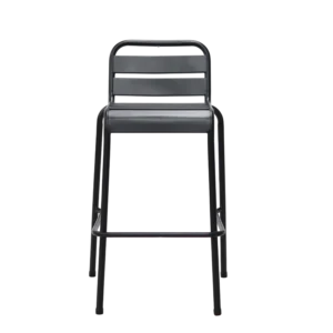 Tabouret de bar d'extérieur en métal à double lattes Aero