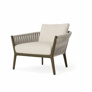 Serena Woven Rope Metal Outdoor Lounge Armchair